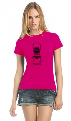 Cacher-Travelbug-T-Shirt Damen pink