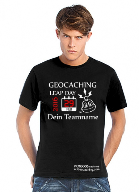 Schalttag Cacher-Shirt trackbar auf Geocaching.com